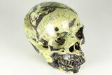 Realistic, Polished Yellow Turquoise Jasper Skull - Magnetic #199584-2